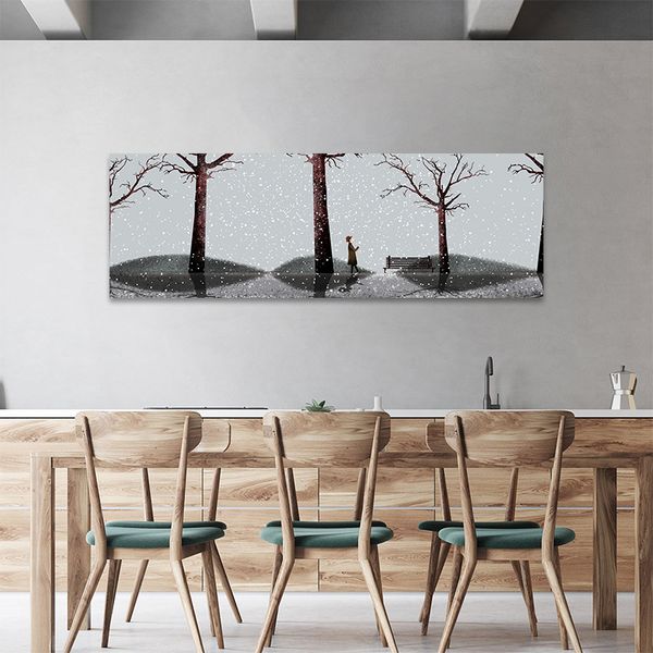 Tranh Canvas Hồ Bên Núi 4 Alila (40x120cm - 50x150cm)