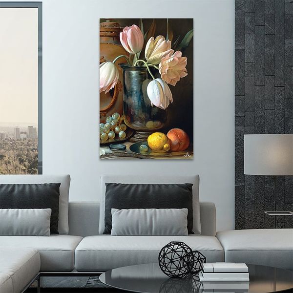 Tranh Canvas Lọ Hoa Tulip Alila (60x90cm)