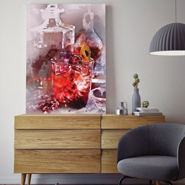 Tranh Canvas Ly Rượu Đỏ Alila (60x90cm)