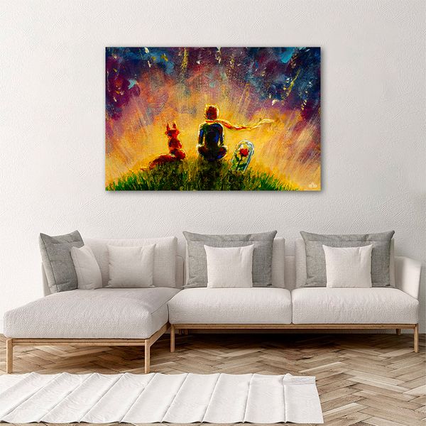 Tranh Canvas Man And Dog Alila (60x90cm - 80x120cm - 100x150cm)