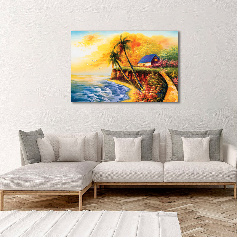 Tranh Canvas Ngôi Nhà Bên Bờ Biển Alila (60x90cm)