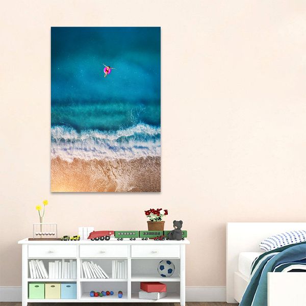 Tranh Canvas Sóng Biển Xanh Alila (60x90cm)