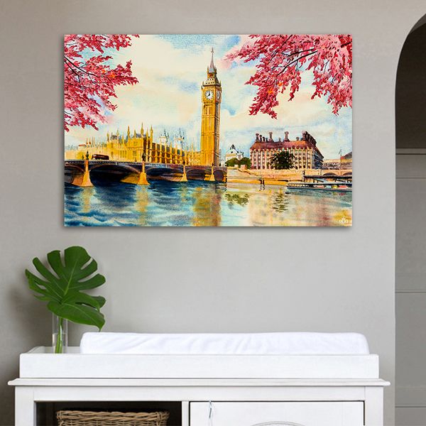 Tranh Canvas Tháp Đồng Hồ Mùa Thu Alila (60x90cm)