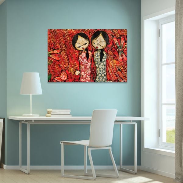 Tranh Canvas Thiếu Nữ Áo Dài Alila (60x90cm)