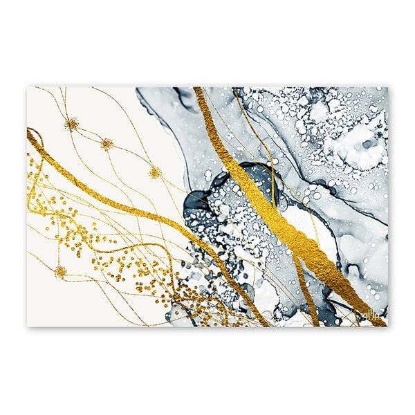 Tranh Canvas Yellow And Blue Abstract Alila (60x90cm)