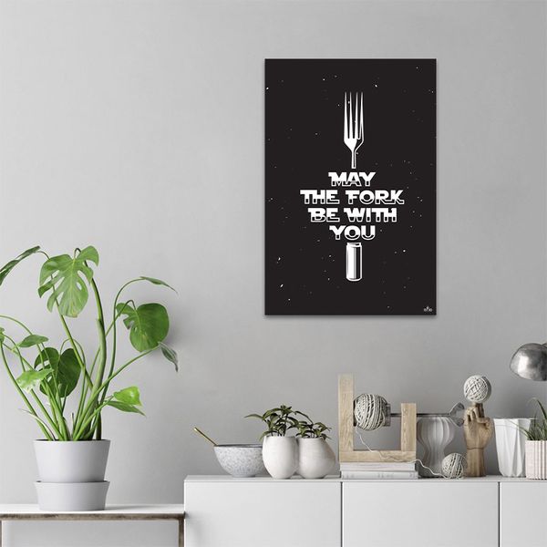 Tranh Quote May The Fork Be With You Alila (60x90cm)