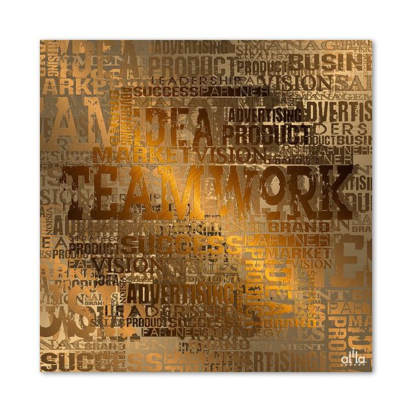 Tranh Quote Team Work Alila (80x80cm - 100x100cm)