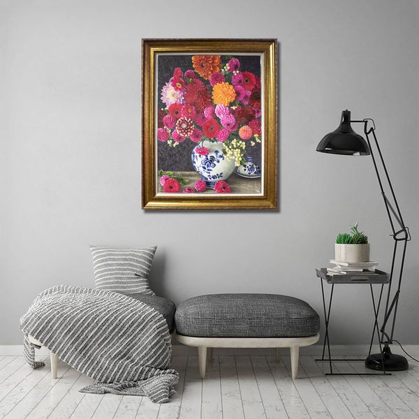 Tranh Sơn Dầu Bó Hoa Pháp 5 Alila (1,5x1,8m)