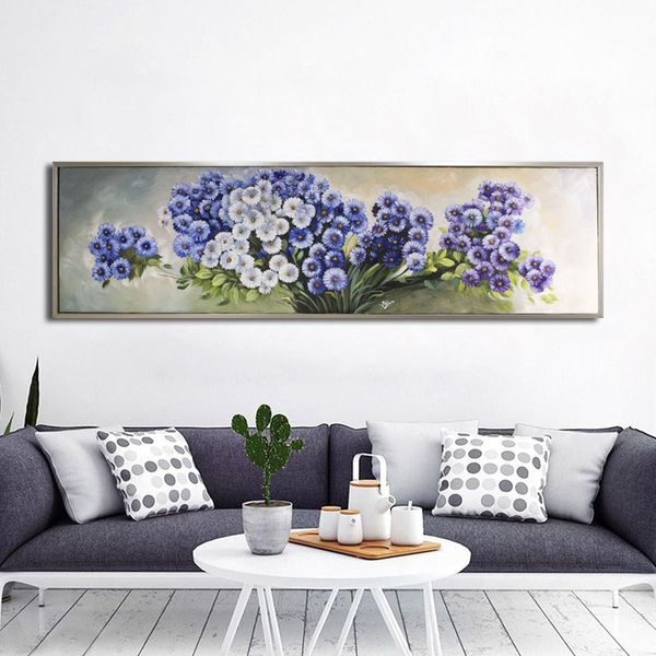 Tranh Sơn Dầu Hoa Cúc Họa Mi Alila (40x150cm)