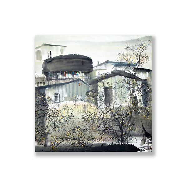 Tranh Treo Tường Quê Nhà Ngày Tết (50x50cm - 60x60cm)