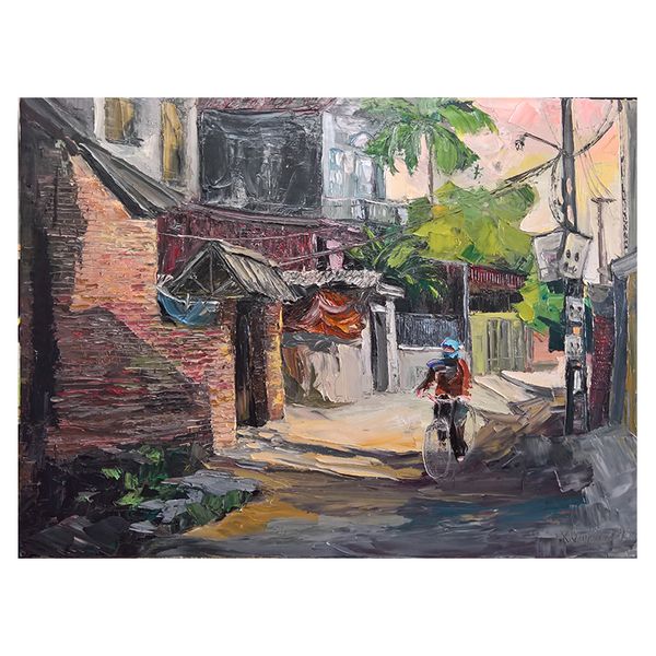 Tranh Sáng Tác - Bản Gốc - Tranh Sơn Dầu Bóng Quê (60x80cm)