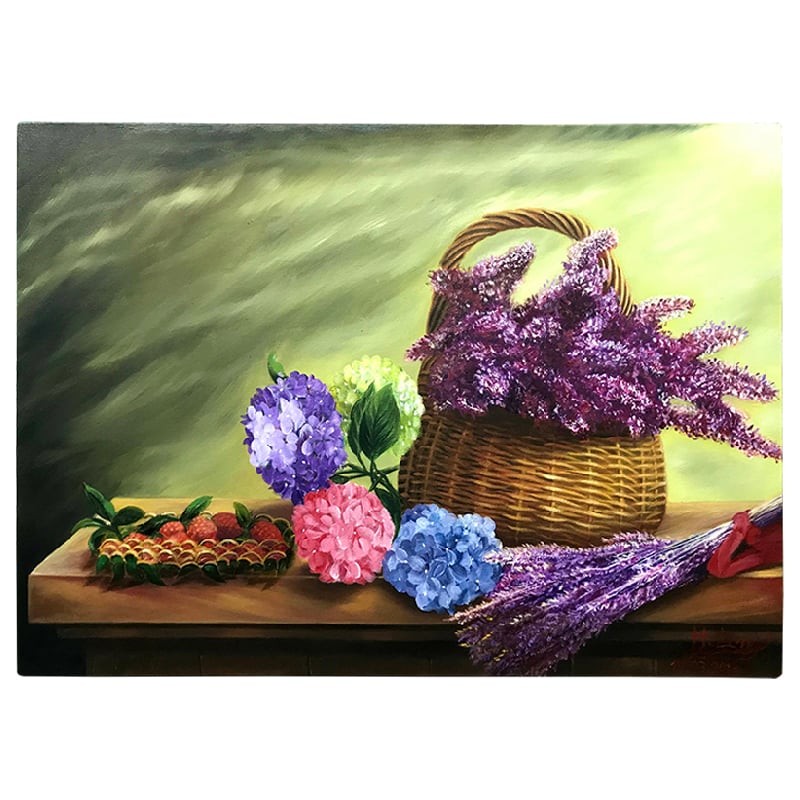 Tranh Sáng Tác - Bản Gốc - Tranh Sơn Dầu Chút Hương Đà Lạt (50x70cm)