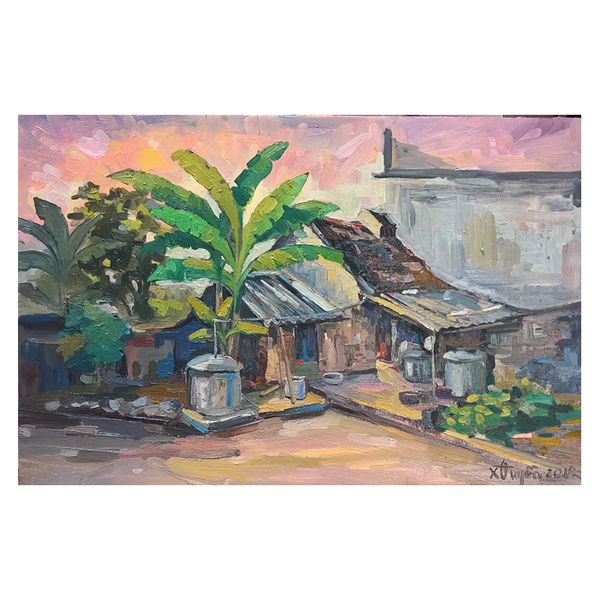 Tranh Sáng Tác - Bản Gốc - Tranh Sơn Dầu Góc Quê (60x90cm)