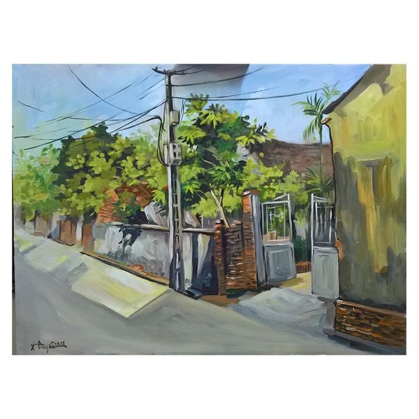 Tranh Sáng Tác - Bản Gốc - Tranh Sơn Dầu Ngõ Nắng (50x70cm)