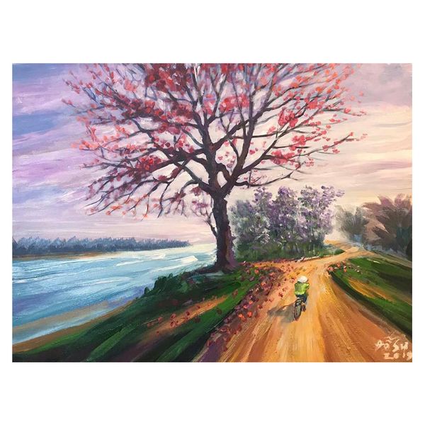 Tranh Sáng Tác - Bản Gốc - Tranh Sơn Dầu Tháng Ba (60x80cm)