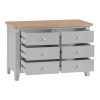 Tủ Ngang Lớn 6 Ngăn TT Grey Collection (130 x 42 x 85 cm)