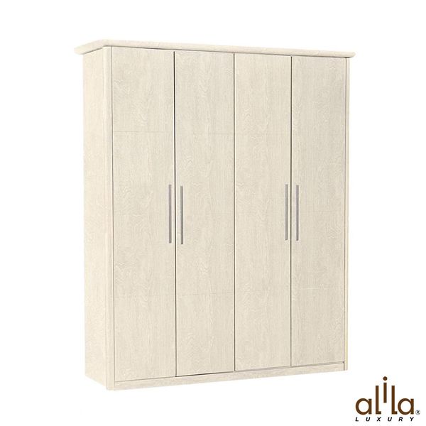 Tủ Quần Áo 4 Cánh Màu Gỗ Sáng W6274Q Alila (170 x 57 x 210 cm)