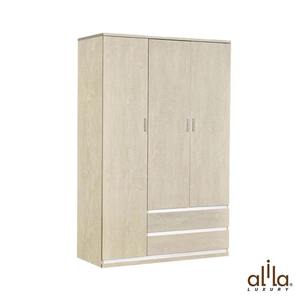 Tủ Quần Áo 3 Cánh W8633D - Light Walnut Alila (135 x 58 x208 cm)