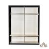 Tủ Quần Áo Cửa Lùa 2 Cánh Viền Nâu KW602E Alila (164 x 62.5 x 210 cm)