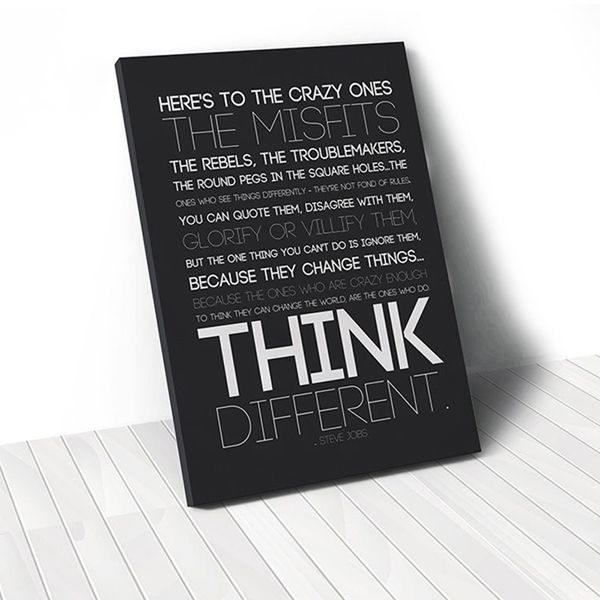 Tranh Canvas Quotes Think Different (40x60cm - 50x75cm - 60x90cm)