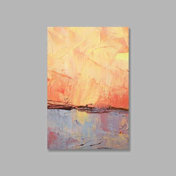 Tranh Trừu Tượng Sắc Màu Vàng Và Cam (40x60cm - 50x75cm - 60x90cm)