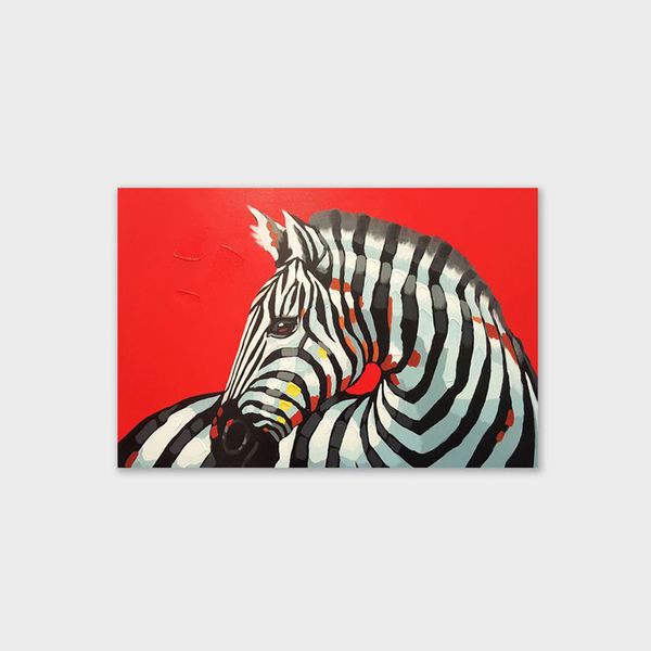Tranh Canvas Ngựa Vằn Đỏ (40x60cm - 50x75cm - 60x90cm)