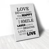 Tranh Canvas Quotes Love Do What Makes You Happy (40x60cm - 50x75cm - 60x90cm)