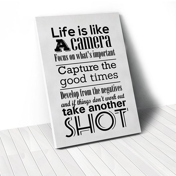 Tranh Canvas Quotes Life Is Like A Camera (40x60cm - 50x75cm - 60x90cm)