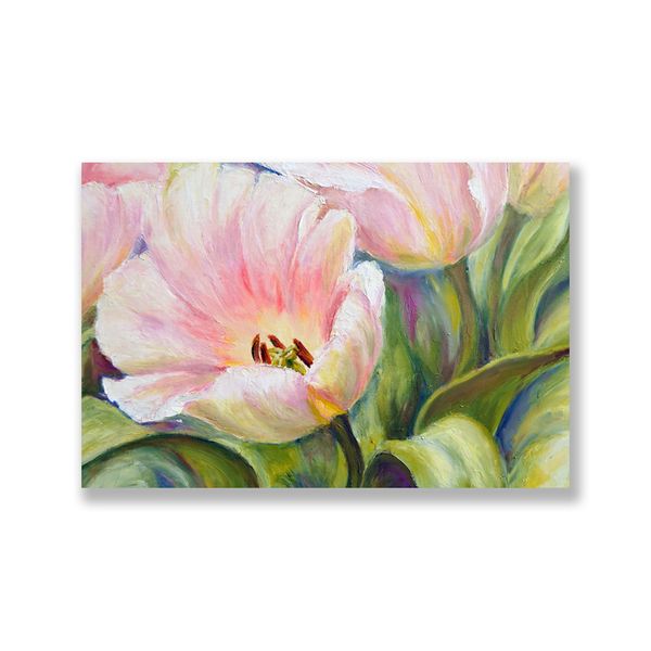 Tranh Canvas Hoa Tulip Hồng (40x60cm - 50x75cm - 60x90cm)