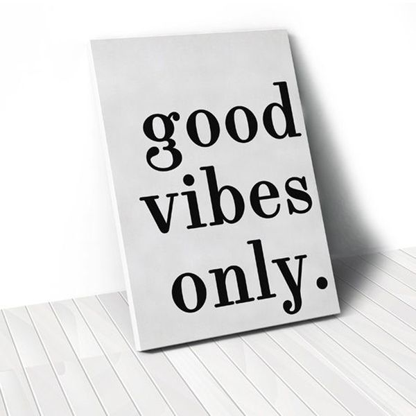 Tranh Canvas Quotes Good Vibes Only (40x60cm - 50x75cm - 60x90cm)