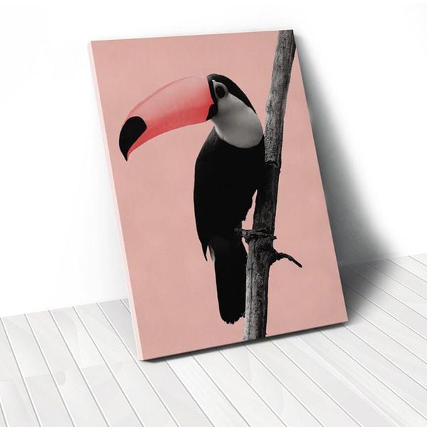 Tranh Canvas Pink Parrot (40x60cm - 50x75cm - 60x90cm)