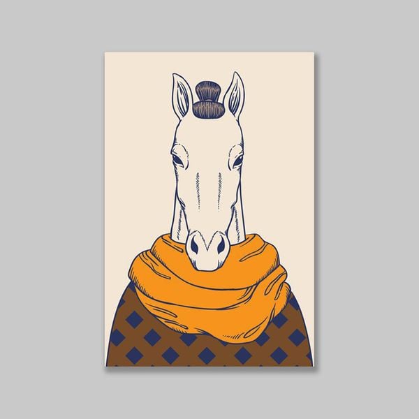 Tranh Canvas Mr Horse (40x60cm - 50x75cm - 60x90cm)