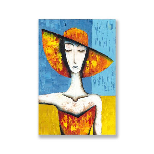 Tranh Canvas Cô Gái Thời Trang Mùa Thu (40x60cm - 50x75cm - 60x90cm)