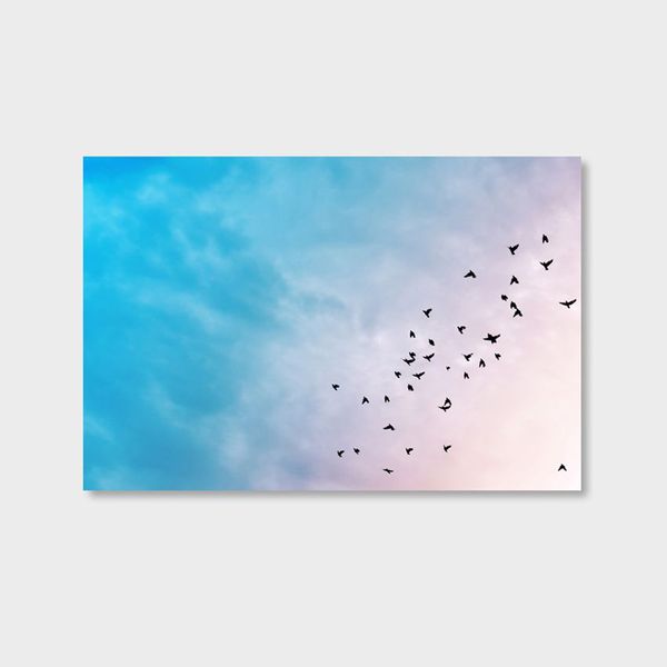 Tranh Canvas Đàn Chim Về Tổ Lúc Hoàng Hôn (40x60cm - 50x75cm - 60x90cm)