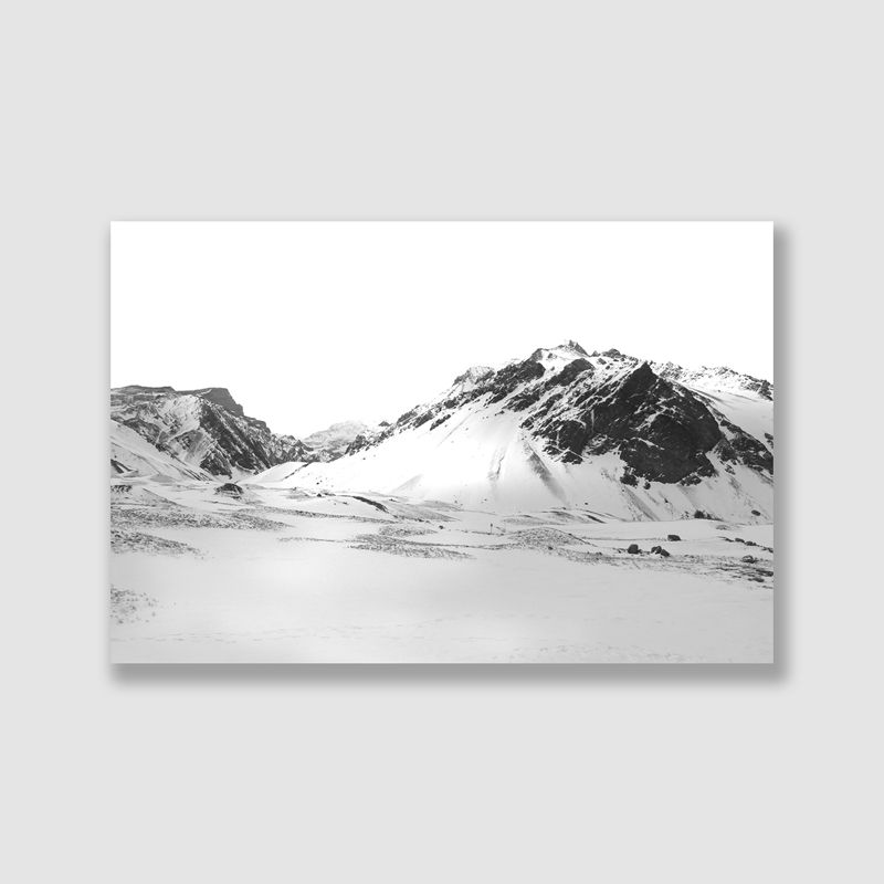Tranh Canvas Đơn Sắc Phong Cảnh Núi Tuyết – 