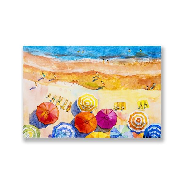 Tranh Canvas Bãi Biển Ngày Nắng Hè (40x60cm - 50x75cm - 60x90cm)