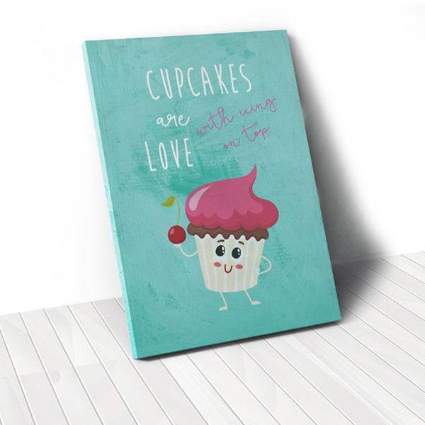 Tranh Canvas Quotes Cupcakes (40x60cm - 50x75cm - 60x90cm)