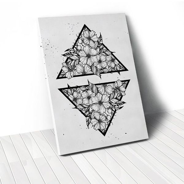 Tranh Canvas Hoa Đối Xứng (40x60cm - 50x75cm - 60x90cm)