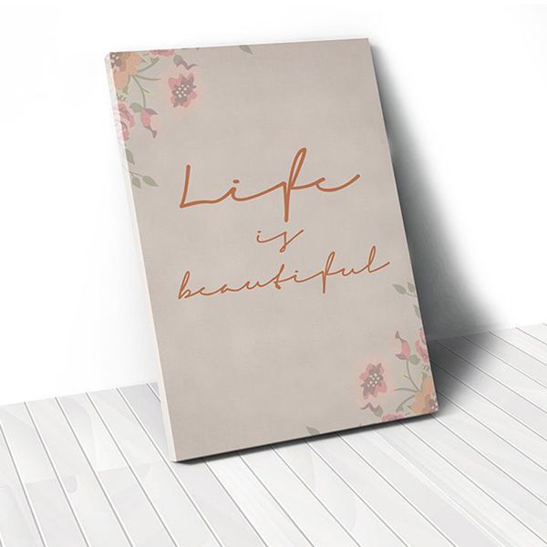 Tranh Canvas Quotes Life Is Beautiful (40x60cm - 50x75cm - 60x90cm)