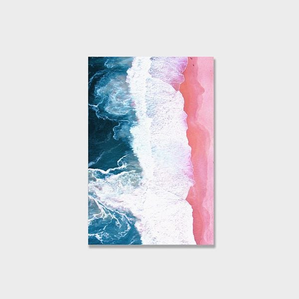 Tranh Canvas Sóng Biển Trên Cát Hồng (40x60cm - 50x75cm - 60x90cm)