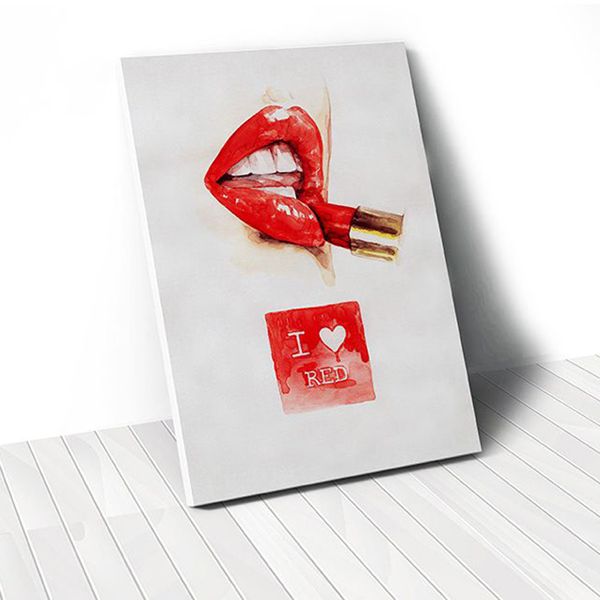 Tranh Canvas Son Môi Đỏ (40x60cm - 50x75cm - 60x90cm)