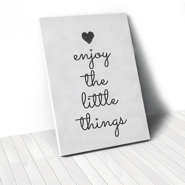 Tranh Canvas Quotes Enjoy The Little Things Heart (40x60cm - 50x75cm - 60x90cm)