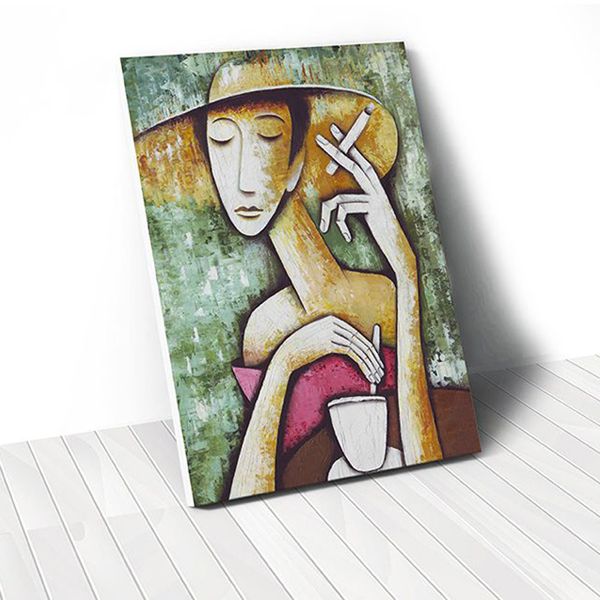 Tranh Canvas Smoking Girl (40x60cm - 50x75cm - 60x90cm)