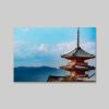 Tranh Canvas Đỉnh Tháp Nhật Bên Núi (40x60cm - 50x75cm - 60x90cm)