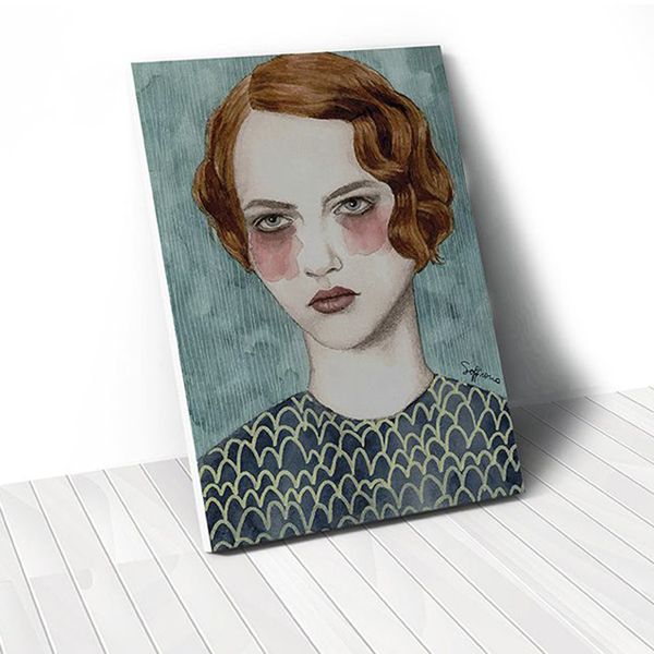 Tranh Canvas French Girl (40x60cm - 50x75cm - 60x90cm)