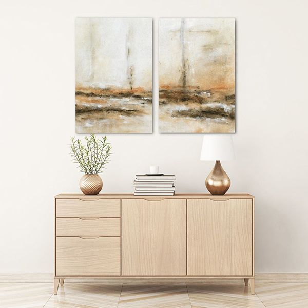 Tranh Canvas Trừu Tượng Thảm Rừng Cháy