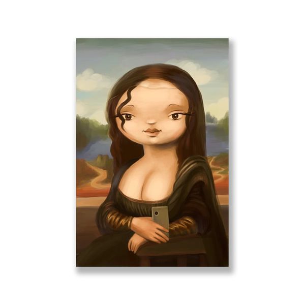 Tranh Canvas Monalisa Vui Nhộn (40x60cm - 50x75cm - 60x90cm)