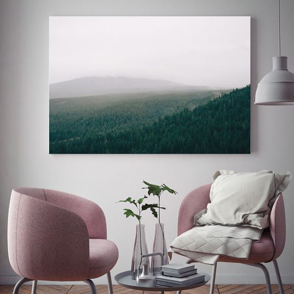 Tranh Canvas Cánh Rừng Và Màn Sương (40x60cm - 50x75cm - 60x90cm)