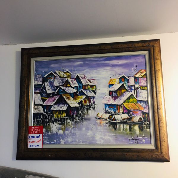 Tranh Sơn Dầu Nhà Trên Sông 3 Alila (80x100cm)