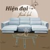 Bộ Sofa Thư Giãn Da Bò Chỉnh Điện YB902B - 8029 Light Grey Alila